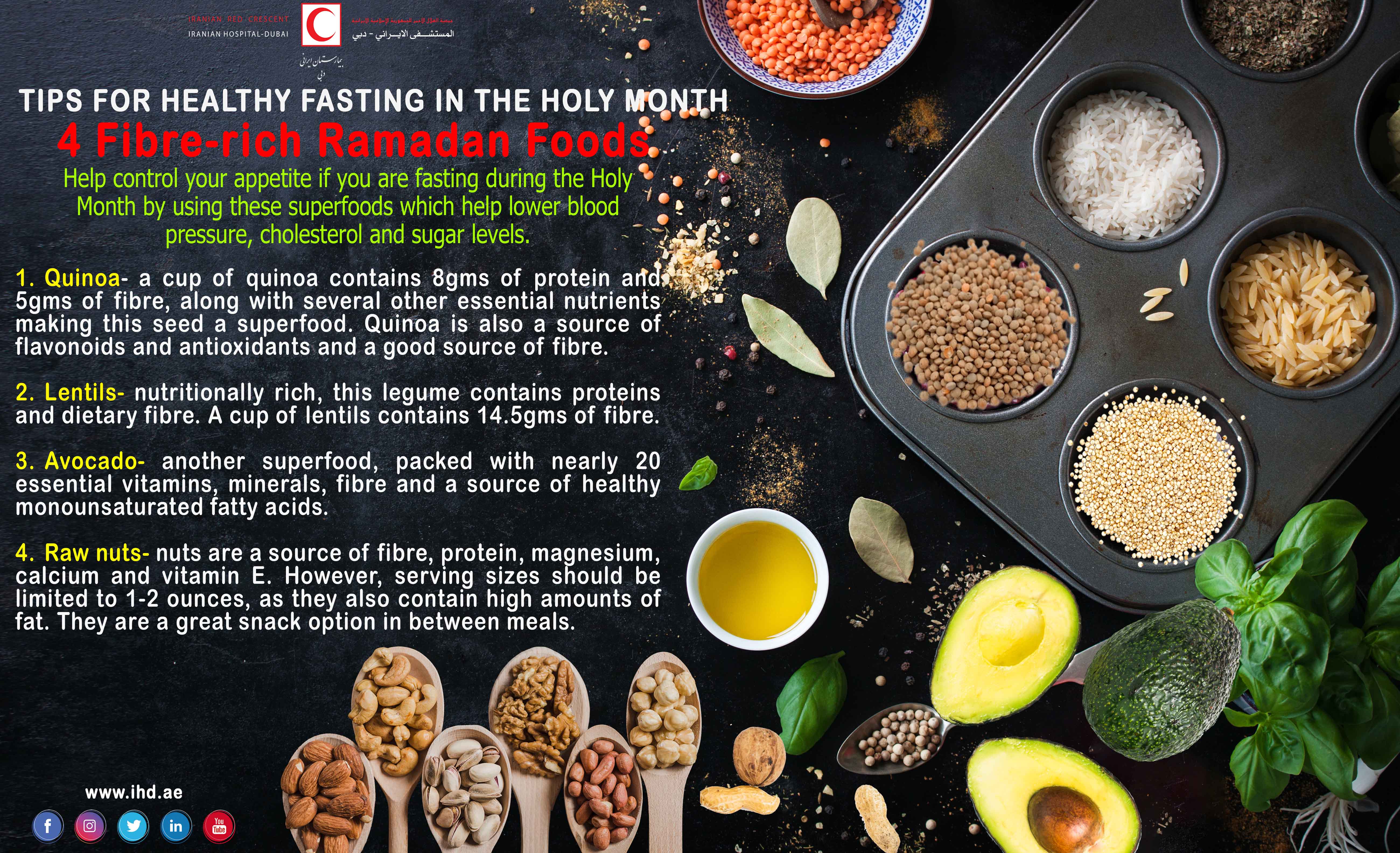 Tips for healthy fasting in the Holy Month 4 Fibre-rich Ramadan Foods