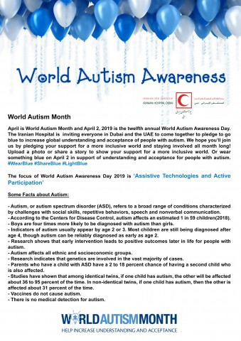 World Autism Month and April 2, 2019