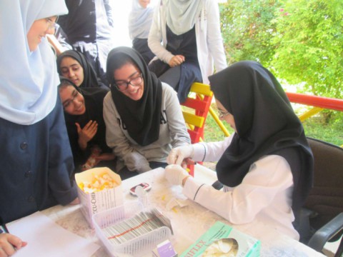 Iranian Hospital held a campaign entitled "Information and screening for diabetes" at Khadija Kubra High School