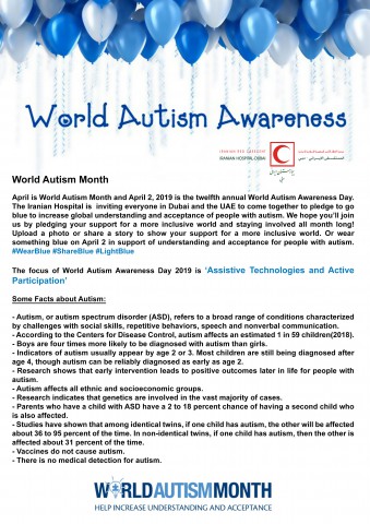 World Autism Month and April 2, 2019